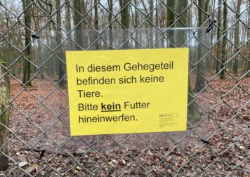 Buchengehege Schild k